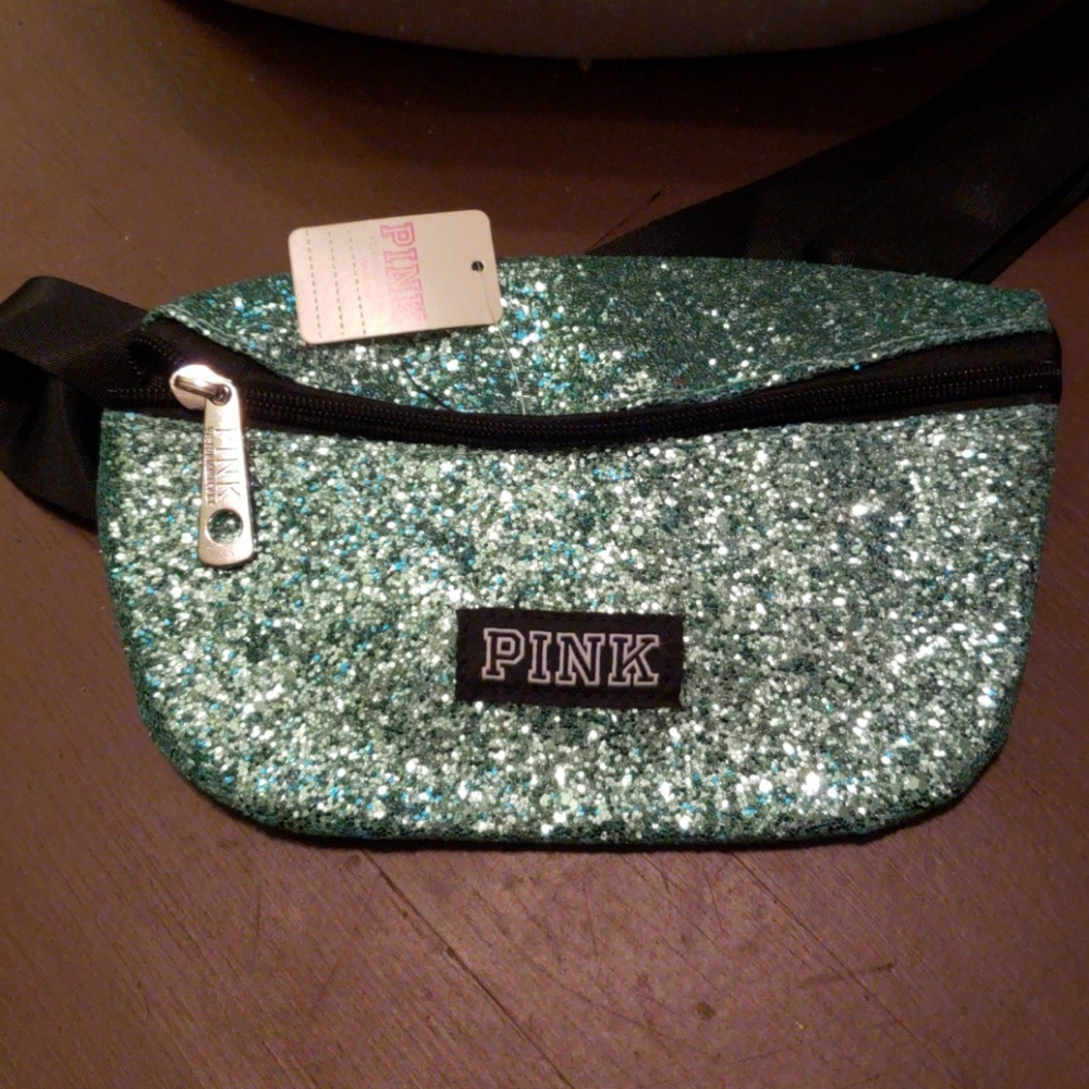 Victoria secret teal glitter Fanny pack